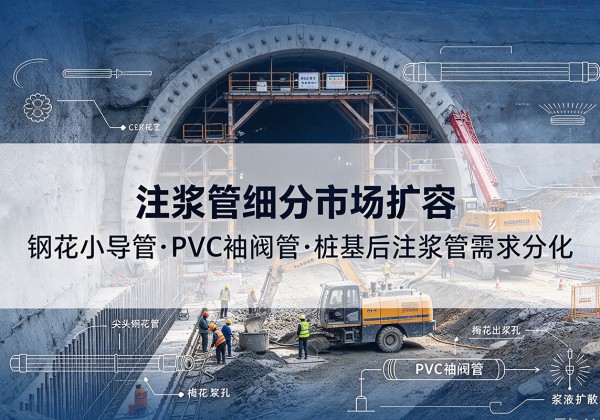 丹棱注浆管细分市场扩容，隧道钢花小导管、PVC 袖阀管、桩基后注浆管需求分化